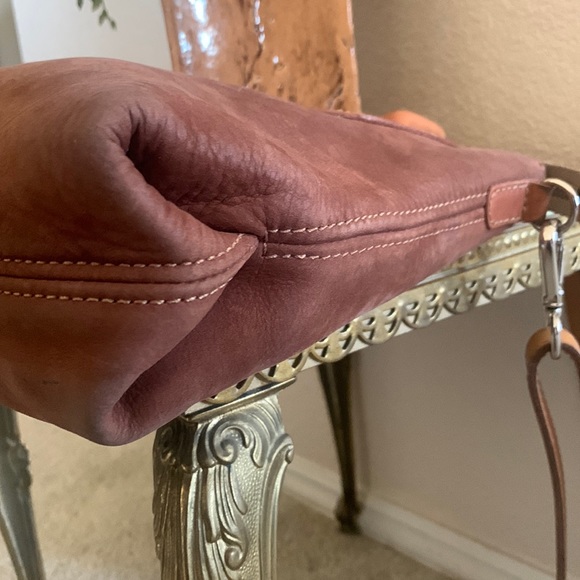 GRAF & LANTZ All Leather shoulder bag, zip top/inside pocket, double handles EUC - Picture 7 of 9